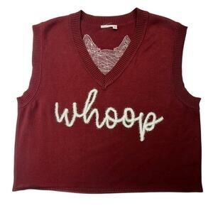 Texas A&M Aggies Reveille Sequin Sweater Vest Whoop Game Day Size M